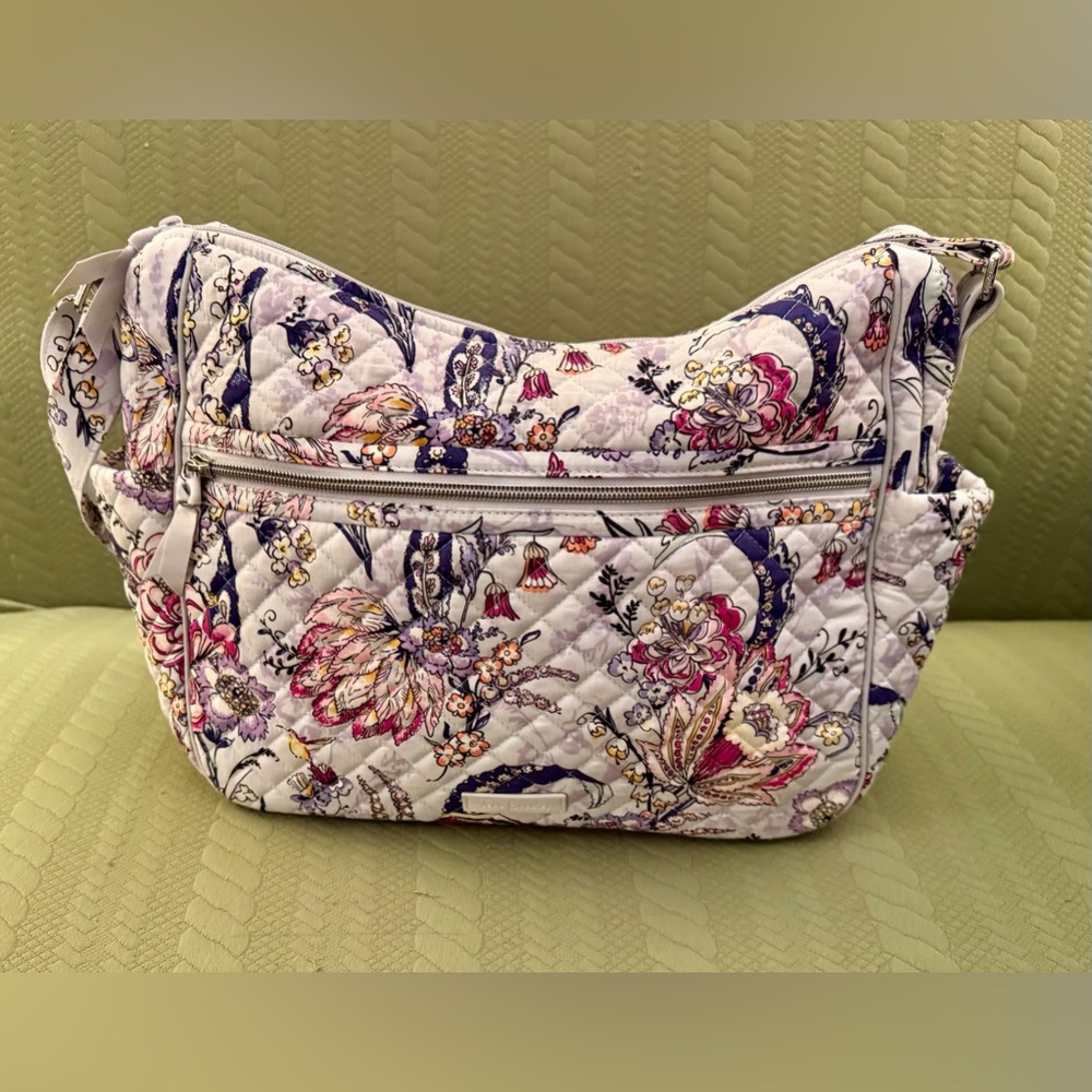 Vera Bradley On The Go Hummingbird Park Cotton Crossbody EUC